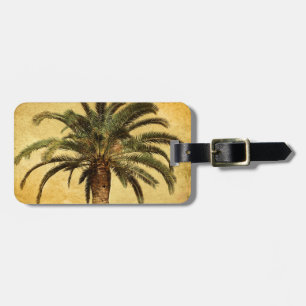 Vintage Palm Tree - Tropical Customised Template Luggage Tag
