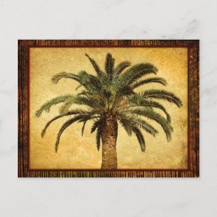 Vintage Palm Tree - Tropical Customised Template Postcard