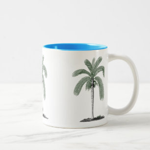 Vintage Palm Tree Two-Tone Coffee Mug