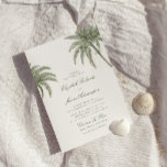 Vintage Palm Tree Wedding Invitation<br><div class="desc">Introducing our exquisite Vintage Palm Tree Wedding Invitation, designed to evoke the timeless elegance of a tropical paradise with vintage charm. This invitation features stunning vintage palm tree illustrations that transport your guests to a serene and exotic setting, perfect for a destination wedding or a celebration inspired by nature's beauty....</div>