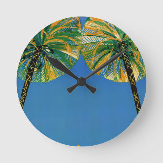 Vintage Palm Trees Cote D'Azur Clock