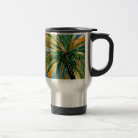 Vintage Palm Trees Cote D'Azur French Travel Mug
