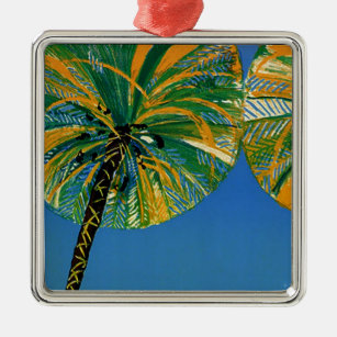 Vintage Palm Trees Cote D'Azur Ornament