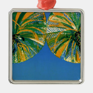 Vintage Palm Trees Cote D'Azur Ornament