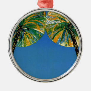 Vintage Palm Trees Cote D'Azur Ornament