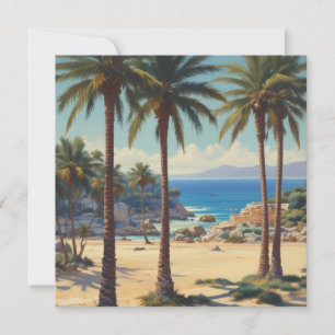 Vintage Palm Trees Cote D'Azur Travel