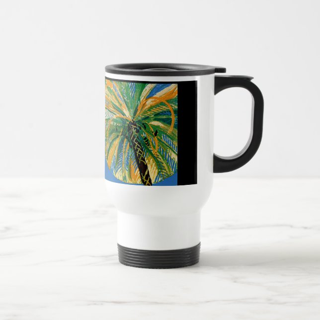 Vintage Palm Trees Cote D'Azur Travel Coffee Mug (Right)