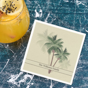 Vintage Palm Trees Napkin
