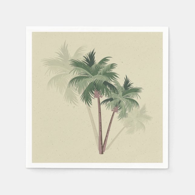 Vintage Palm Trees Napkin (Front)