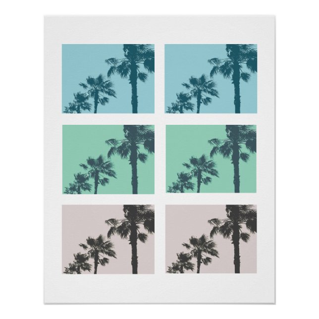 Vintage Palm Trees Poster (Front)