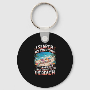 Vintage Palm Trees Retro Ocean Needed To Go Beach Key Ring
