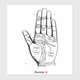 Vintage Palmistry Chart Palm Reading