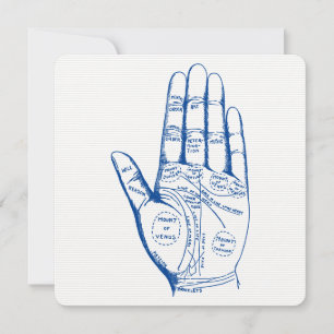 Vintage Palmistry Chart Palm Reading Invitation