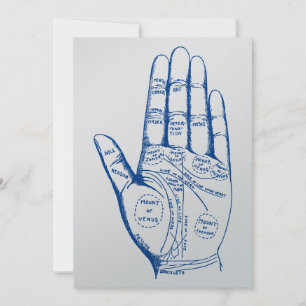 Vintage Palmistry Chart Palm Reading Invitation