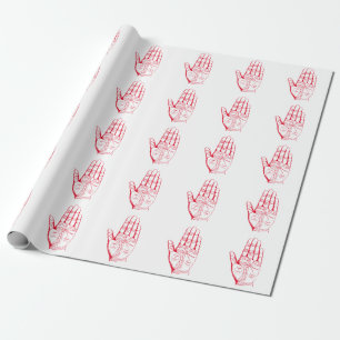 Vintage Palmistry Chart Palm Reading Tote Bag Wrapping Paper