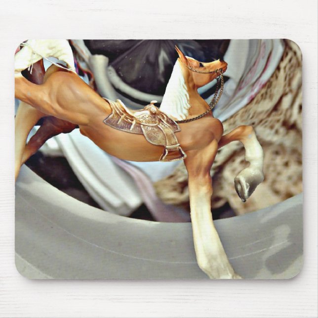 Vintage Palomino Horse Digital Art Mouse Mat (Front)