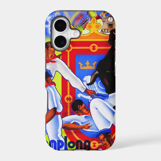 Vintage Pamplona poster iphone covers