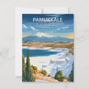 Vintage Pamukkale Turkey Travel Postcard