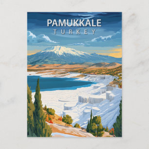 Vintage Pamukkale Turkey Travel Postcard