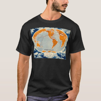 Vintage PanAm World routes poster T-Shirt