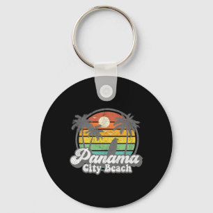Vintage Panama City Beach Florida Surfing Retro Su Key Ring