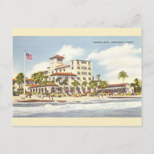 Vintage Pancoast Hotel Miami Beach Postcard
