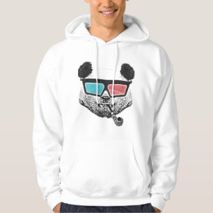 Vintage panda 3-D glasses Hoodie