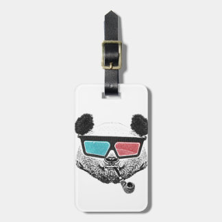 Vintage panda 3-D glasses Luggage Tag