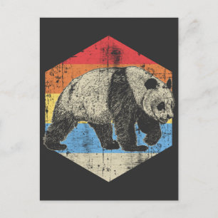 Vintage Panda Art Zoo Animal Welfare Postcard