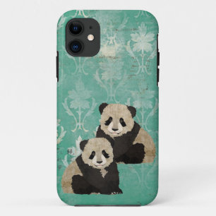 Vintage Panda Bears  iPhone Case