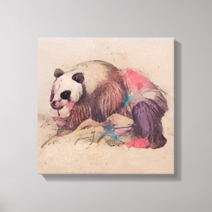 Vintage Panda Canvas Print