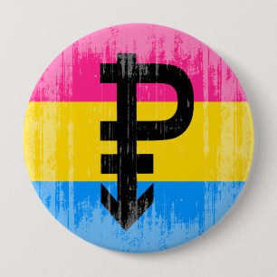 Vintage Pansexual Flag 10 Cm Round Badge