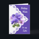 Vintage Pansy Flower Sister-in-law Birthday Card<br><div class="desc">Vintage Pansy Flower for your Sister-in-law Birthday</div>
