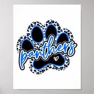 Vintage Panthers School Sports Name Spirit Go Ck T Poster
