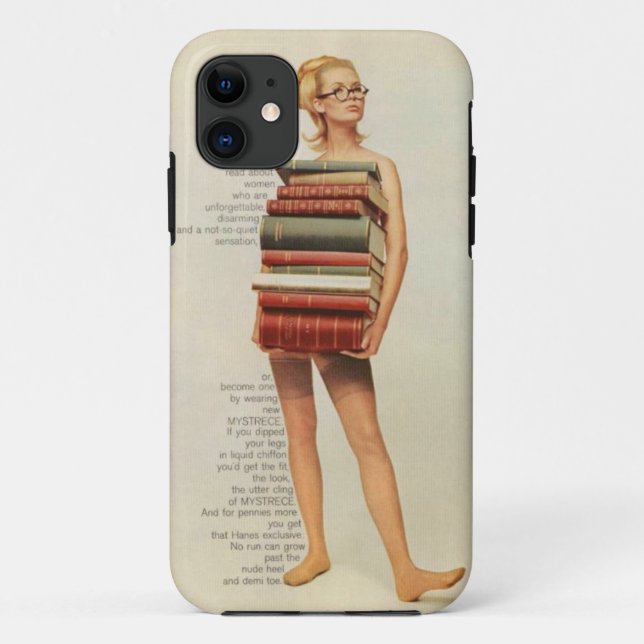Vintage Pantyhose Ad Books Iphone Case (Back)