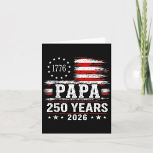 Vintage Papa 250 Years 2026 Grandpa Patriotic Card