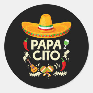 Vintage Papa Cito Cinco De Mayo Mexican Party1 Classic Round Sticker