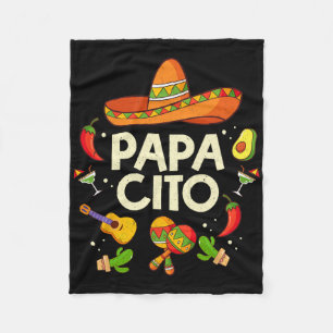 Vintage Papa Cito Cinco De Mayo Mexican Party Fleece Blanket