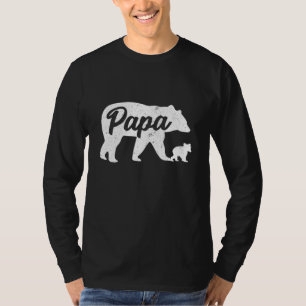 Vintage Papa Father Bear with 1 Cub Father's Day T-Shirt