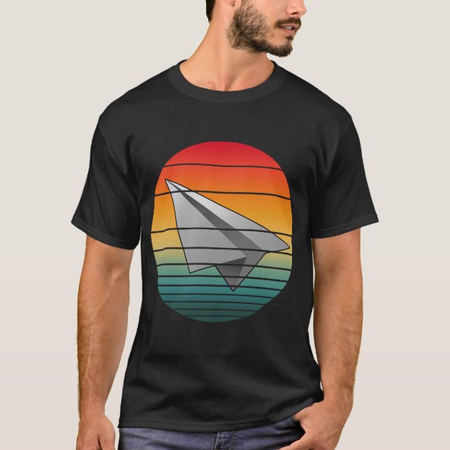 Vintage Paper Aeroplane T-Shirt (Front)