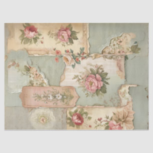 Vintage Paper and Flowers Decoupage Tissue Paper
