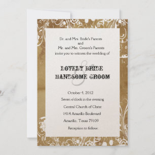 Vintage Paper and Lace Wedding Invitations