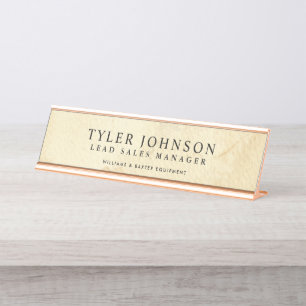 Vintage Paper Backdrop Customised Desk Name Plate