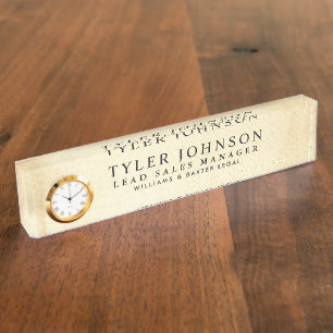 Vintage paper backdrop nameplate