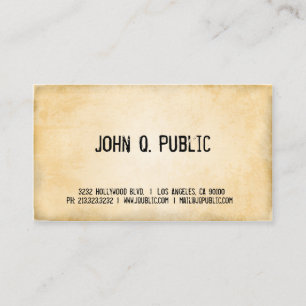 Vintage Paper Business Card