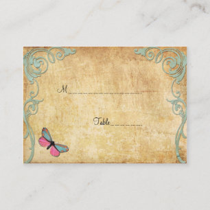 Vintage Paper Butterfly Table Place Card
