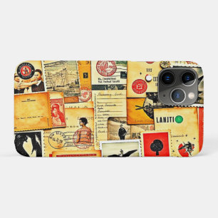 Vintage Paper Collage Art iPhone 11 Pro Case