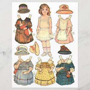 Vintage paper doll