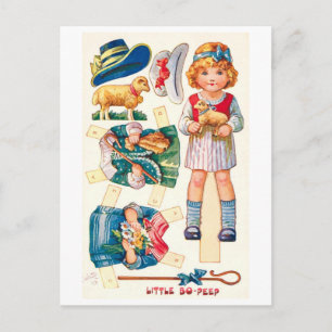 Vintage Paper Doll Postcard--Little Bo-Peep Postcard