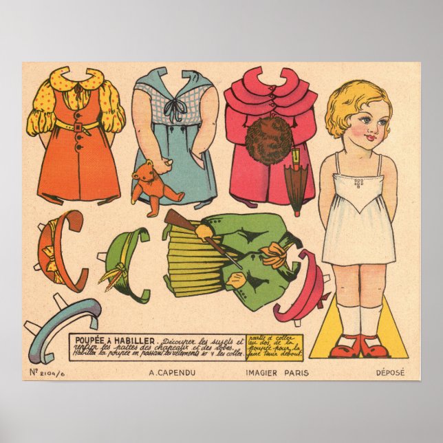 Vintage Paper Doll  Poster (Front)